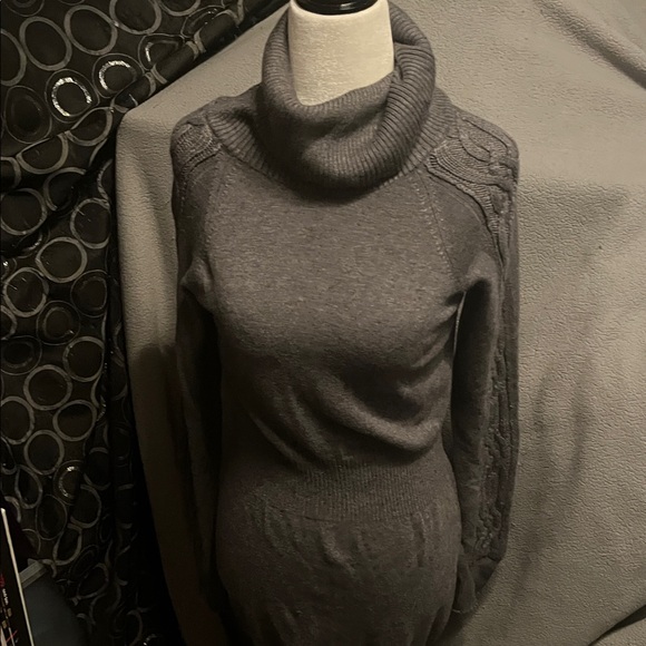 Le Chateau Sweaters - Le Chateau Charcoal Cowl Neck Sweater